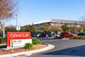 February 7, 2020 Santa Clara / CA / USA - Oracle Santa Clara campus in Silicon Valley; Oracle Corporation is a global computer Royalty Free Stock Photo