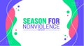 February is Season for Nonviolence background template. Holiday concept. background, banner, placard, card, Royalty Free Stock Photo