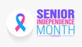 february Senior Independence Month background template. Holiday concept. background