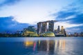 Skyline of singapore at the marina bay