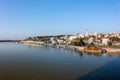 February 26th 2017 - Belgrade, Serbia - View to Belgrade from Branko`s bridge over the river Sava Royalty Free Stock Photo