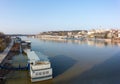 February 26th 2017 - Belgrade, Serbia - View to Belgrade from Branko`s bridge over the river Sava Royalty Free Stock Photo