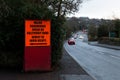 February 12th, 2018, Cork, Ireland - warning sign in Ballyvolane Royalty Free Stock Photo