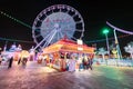 Amusement park with big ferris wheel in Global Village Royalty Free Stock Photo