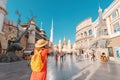 Panoramic view of the main entrance to the famous multinational exhibition complex Global Village