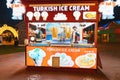 shop selling Turkish ice cream famous for its funny tricks and jokes on customers