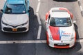 An unusual ambulance based on a Porsche sports car on the streets of Dubai