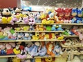 February 11, 2017 Ukraine shelf softness with soft toys in the store Royalty Free Stock Photo