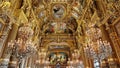 Interior view of the Opera Garnier, in Paris, France. Royalty Free Stock Photo