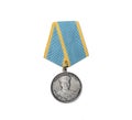 4 February 2021, Voronezh, Russia. Russian Federation State Reward - Nesterov Medal. Is given to military and civil pilots for the