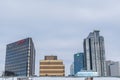 11 February 2023 - Winnipeg Manitoba Canada - Downtown Winnipeg city skyline view