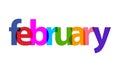 February word colorful