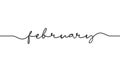 February word handwritten