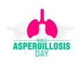 February is World Aspergillosis Day background template with usa flag theme concept. Holiday concept.