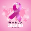 4 february world cancer day vector background design