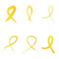 15 of February World Childhood Cancer Day vector illustration. Tape for the World Children`s Day cancer patients