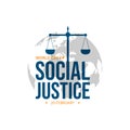 20 february world day of social justice vector