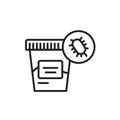 Fecal analysis black line icon. Laboratory diagnostics