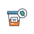 Fecal analysis color line icon. Laboratory diagnostics. Outline pictogram for web page, mobile app, promo.