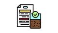 fecund soil certification color icon animation