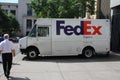 Fed Ex Van Royalty Free Stock Photo