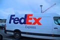 Fed Ex Van Royalty Free Stock Photo