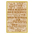 FED Gold Reserves Text Abstract Background Illustration Header Royalty Free Stock Photo