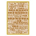 FED Gold Reserves Text Abstract Background Illustration Header