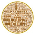 FED Gold Reserves Text Abstract Background Illustration Header Royalty Free Stock Photo