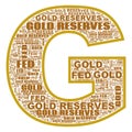 FED Gold Reserves Text Abstract Background Illustration Header