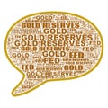 FED Gold Reserves Text Abstract Background Illustration Header Royalty Free Stock Photo