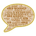 FED Gold Reserves Text Abstract Background Illustration Header