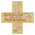 FED Gold Reserves Text Abstract Background Illustration Header Royalty Free Stock Photo