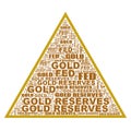 FED Gold Reserves Text Abstract Background Illustration Header