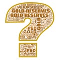 FED Gold Reserves Text Abstract Background Illustration Header Royalty Free Stock Photo
