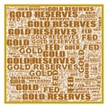 FED Gold Reserves Text Abstract Background Illustration Header Royalty Free Stock Photo