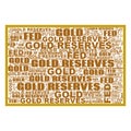 FED Gold Reserves Text Abstract Background Illustration Header Royalty Free Stock Photo