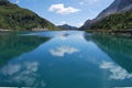 Fedaia lake Royalty Free Stock Photo