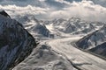 Fedchenko glacier in Tajikistan Royalty Free Stock Photo