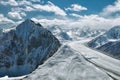 Fedchenko glacier in Tajikistan