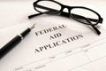 Federal aid application Royalty Free Stock Photo