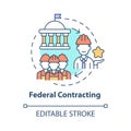 Federal contracting concept icon