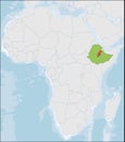 Federal Democratic Republic of Ethiopia location on Africa map