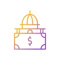 Federal financial support gradient linear vector icon Royalty Free Stock Photo