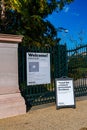 Federal government shutdown closes public landmarks in DC Royalty Free Stock Photo