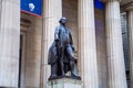 Federal Hall and George Washington statue in New York Royalty Free Stock Photo