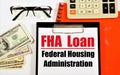 Federal Housing Administration. Text label in the loan insurance planning folder.