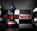 Federal Indictment Chess Piece Shows Lawsuit And Prosecution Against Accused 3d Illustration