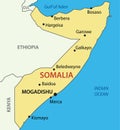 Federal Republic of Somalia - map - vector