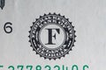 Federal reserve bank of Atlanta, Georgia. Seal on one dollar banknote Royalty Free Stock Photo